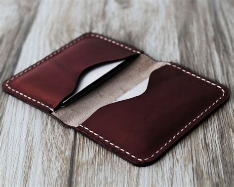 vintage leather business card holder